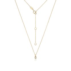 Diamond Rubover Necklace In 18ct Gold 