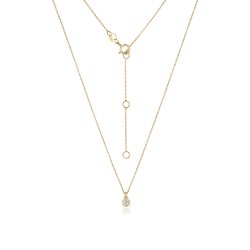 Diamond Rubover Necklace In 18ct Gold 