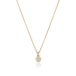Diamond Rubover Necklace In 18ct Gold 