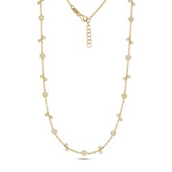 Diamond Necklace In 18ct Gold 
