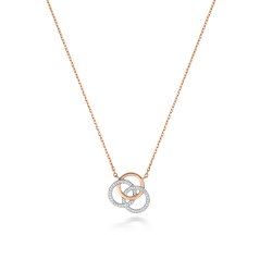Diamond Necklace In 9ct Rose Gold 