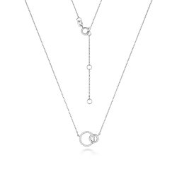 Diamond Necklace In 9ct White Gold 