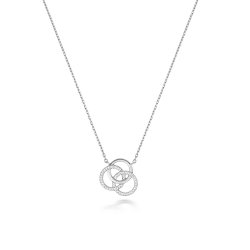 Diamond Necklace In 9ct White Gold 