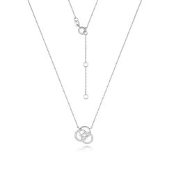 Diamond Necklace In 9ct White Gold 