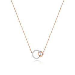 Diamond Necklace In 9ct Rose Gold 
