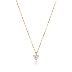 Diamond Heart Shape Necklace In 18ct Gold 