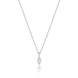 Diamond Marquise Cut Necklace In 18ct White Gold 