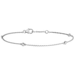 Diamond Rubover Bracelet In 18ct White Gold 
