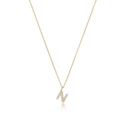 Diamond Initial Necklace In 18ct Gold 