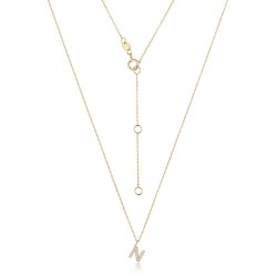 Diamond Initial Necklace In 18ct Gold 