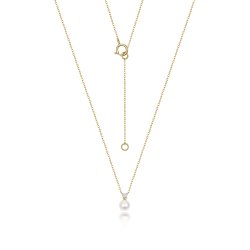 Diamond & Akoya Pearl Necklace In 18ct Gold 