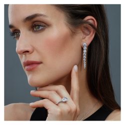 Graduated Talon Claw Set Long Drop Dramatic Earrings LEG0046