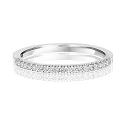 Diamond Eternity Micro Set Ring In 9ct White Gold 