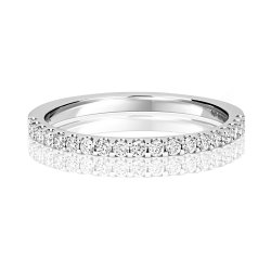 Diamond Eternity Micro Set Ring In 9ct White Gold 