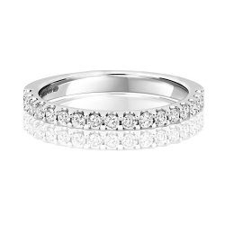 Diamond Eternity Micro Set Ring In 9ct White Gold 