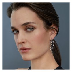 Moon And Star Chandelier Drop Earrings LEG0129
