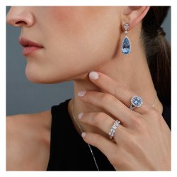 Oval Claw Set 5 Stone Ring LRG0032