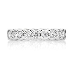 Round Stones Scallop Set Full Eternity Ring LRG0051