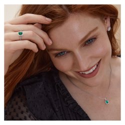 Silver Round Cluster Cz Studs SEG0031CZ
