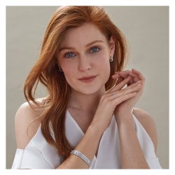 Silver Marquise And Round Cz Half Hoop Studs SEG0033CZ