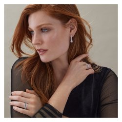 Silver Heart Marquise And Pear Cz Drop SEG0079