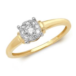 Diamond Brilliant Set Engagement Ring In 9ct Gold 