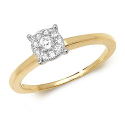 Diamond Brilliant Set Engagement Ring In 9ct Gold 
