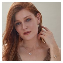 Silver Yellow Gold Plated Mother Of Pearl And Cz Swirl Drops SEG0087Y