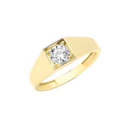 9ct Gold Cz Ring 