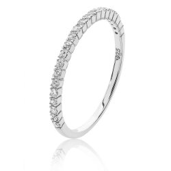 Silver Cz Micro Set Half Eternity Ring SRG0050