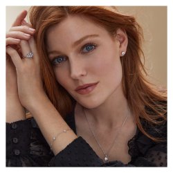 Silver Chain And Rubover Set Cz Bracelet SBG0032