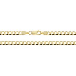 9ct Gold Flat Bevelled Curb Chain 