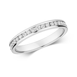 Diamond Channel Set Full Eternity Ring In 9ct White Gold 