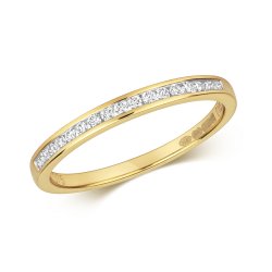 Diamond Channel Set Eternity Ring In 9ct Gold 