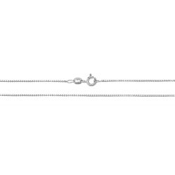 9ct White Gold Box Chain 