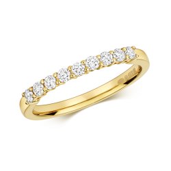 Diamond Claw Set Eternity Ring In 18ct Gold 