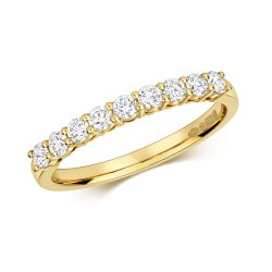 Diamond Claw Set Eternity Ring In 18ct Gold 