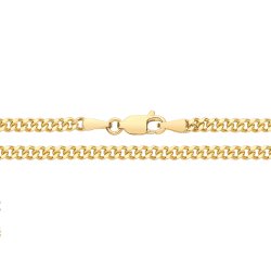 9ct Gold Close Curb Hollow Chain 