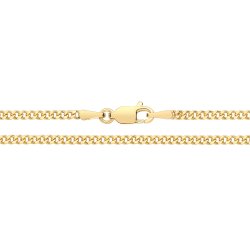 9ct Gold Close Curb Hollow Chain 