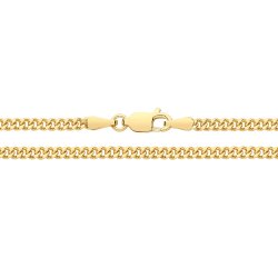 9ct Gold Close Curb Hollow Chain 