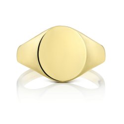 9ct Gold Gents' Oval Signet Ring 