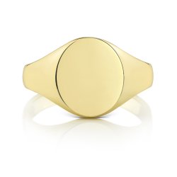 9ct Gold Gents' Oval Signet Ring 