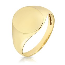 9ct Gold Gents' Oval Signet Ring 