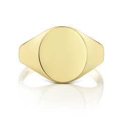 9ct Gold Gents' Oval Signet Ring 
