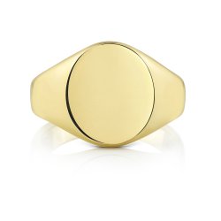 9ct Gold Gents' Oval Signet Ring 