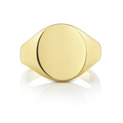 9ct Gold Gents' Oval Signet Ring 