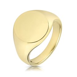 9ct Gold Gents' Oval Signet Ring 