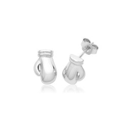 Silver Boxing Gloves Studs 