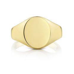 9ct Gold Gents' Oval Signet Ring 