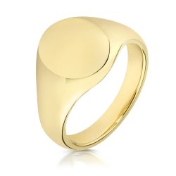 9ct Gold Gents' Oval Signet Ring 